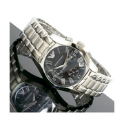  Shop Authentic Emporio Armani Velente Chronograph Black Dial Silver Steel Strap Watch For Women - AR0674 - Luxxuri