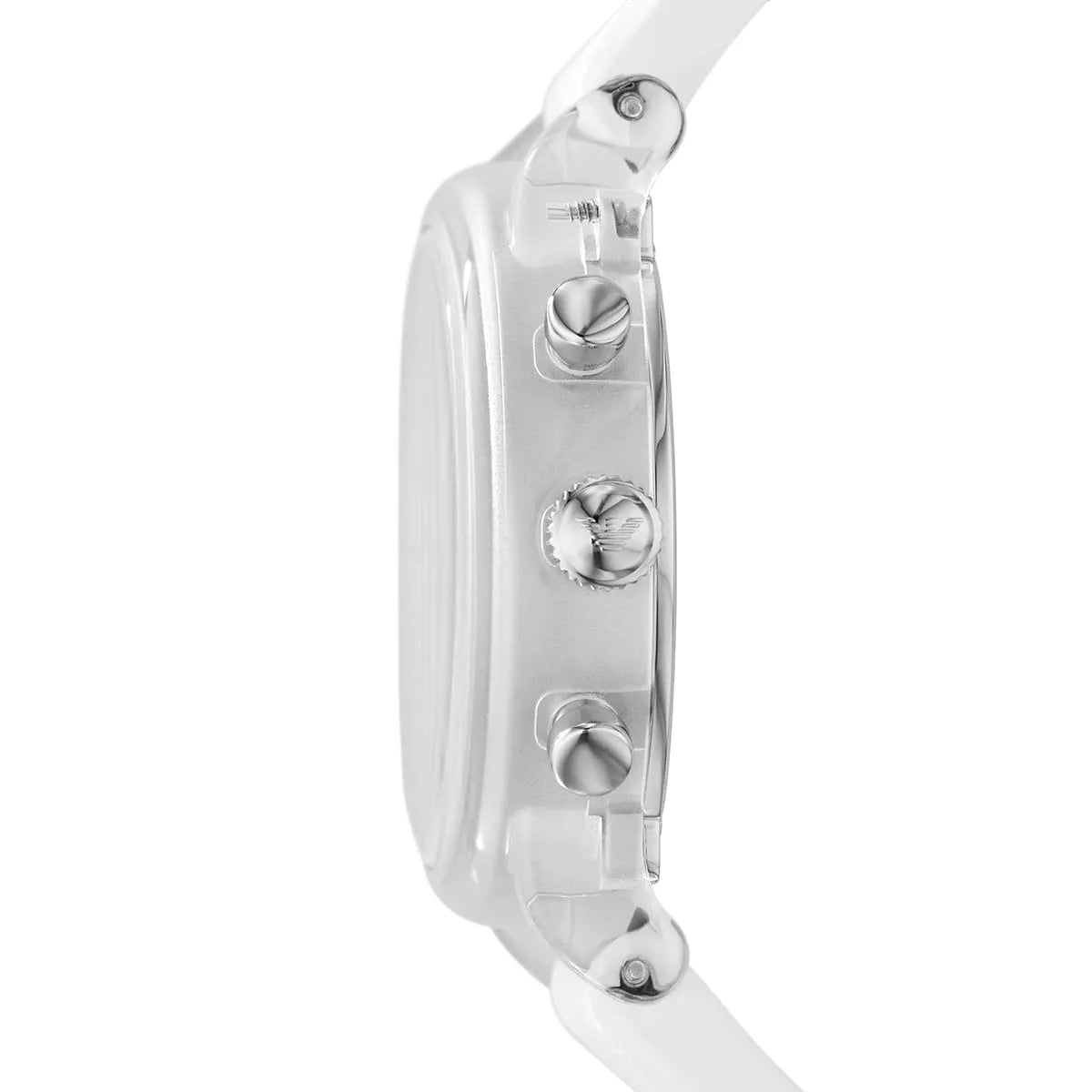  Shop Authentic Emporio Armani Classic Chronograph White Dial White Rubber Strap Watch For Men - AR1054 - Luxxuri