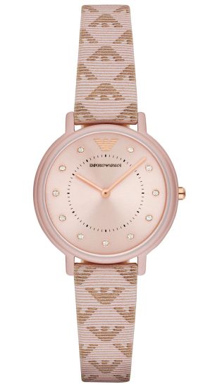  Shop Authentic Emporio Armani Kappa Quartz Rose Gold Dial Pink Leather Strap Watch For Women - AR11010 - Luxxuri