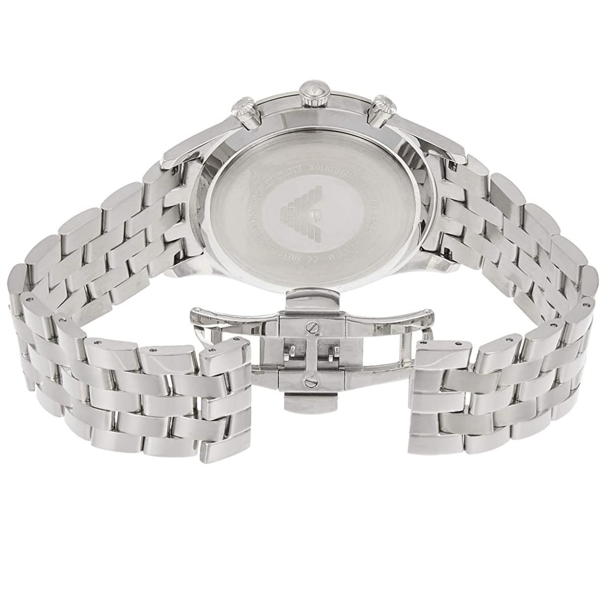  Shop Authentic Emporio Armani Chronograph Black Dial Silver Steel Strap Watch For Men - AR11017 - Luxxuri