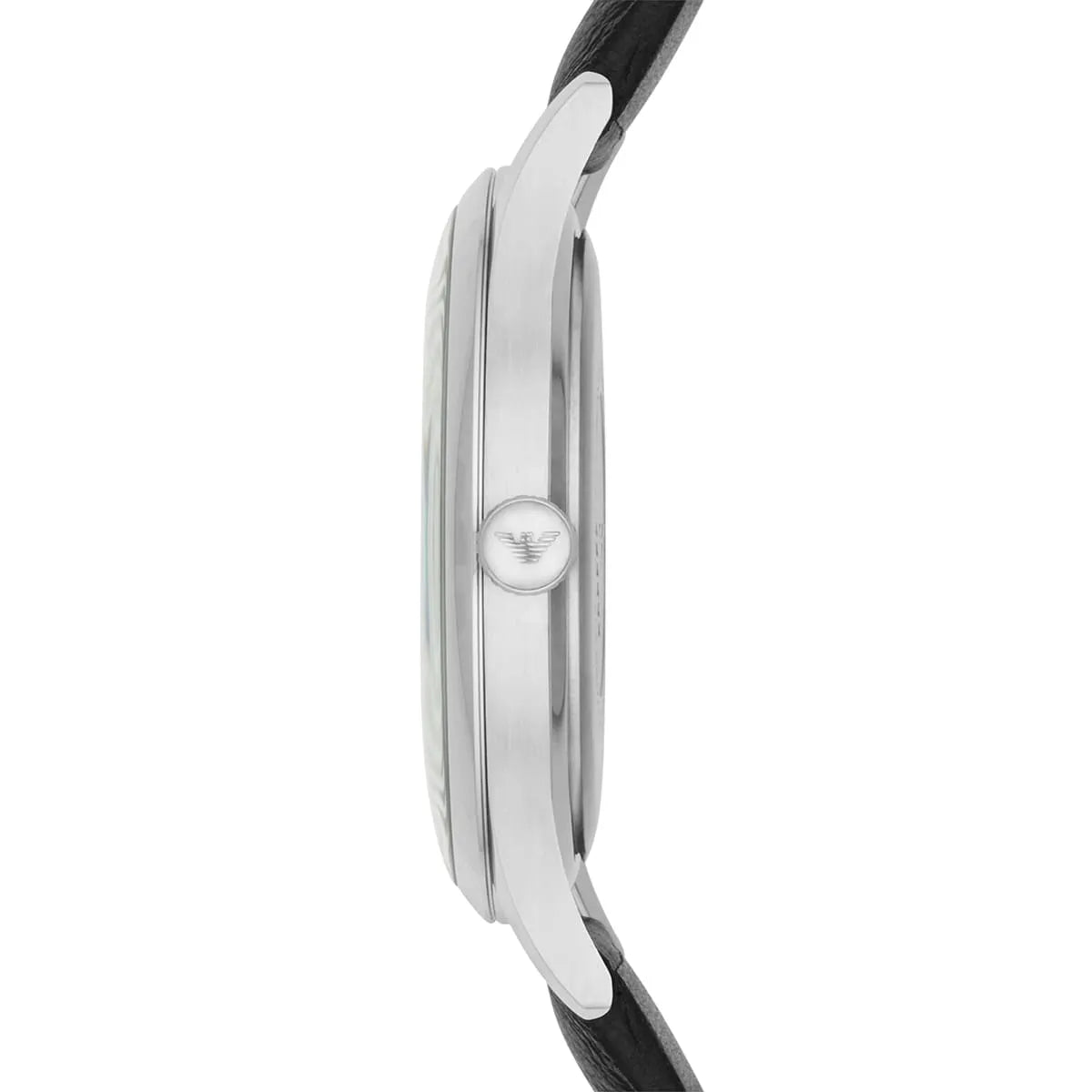  Shop Authentic Emporio Armani Lambda Classic Quartz Black Dial Black Leather Strap Watch For Men - AR11020 - Luxxuri