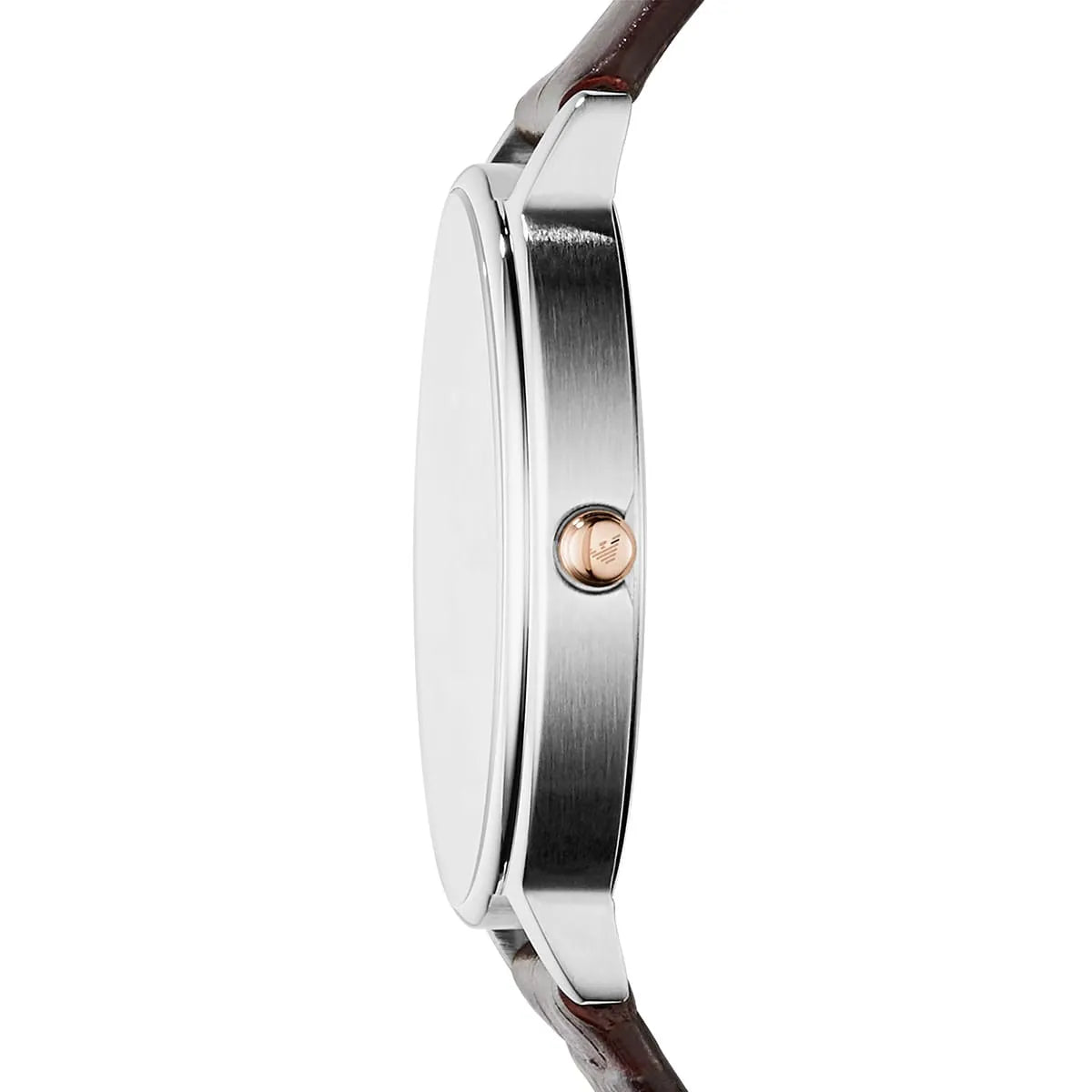  Shop Authentic Emporio Armani Dress Quartz Silver Dial Brown Leather Strap Watch For Women - AR11063 - Luxxuri