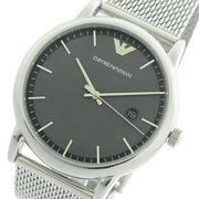  Shop Authentic Emporio Armani Luigi Quartz Grey Dial Silver Mesh Bracelet Watch For Men - AR11069 - Luxxuri