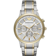  Shop Authentic Emporio Armani Renato Chronograph Quartz Silver Dial Two Tone Steel Strap Watch For Men - AR11076 - Luxxuri