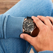  Shop Authentic Emporio Armani Sport Quartz Black Dial Black Rubber Strap Watch For Men - AR11101 - Luxxuri
