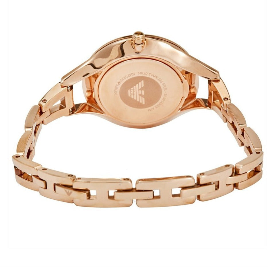  Shop Authentic Emporio Armani Aurora Quartz Silver Dial Gold Steel Strap Watch For Women - AR11108 - Luxxuri