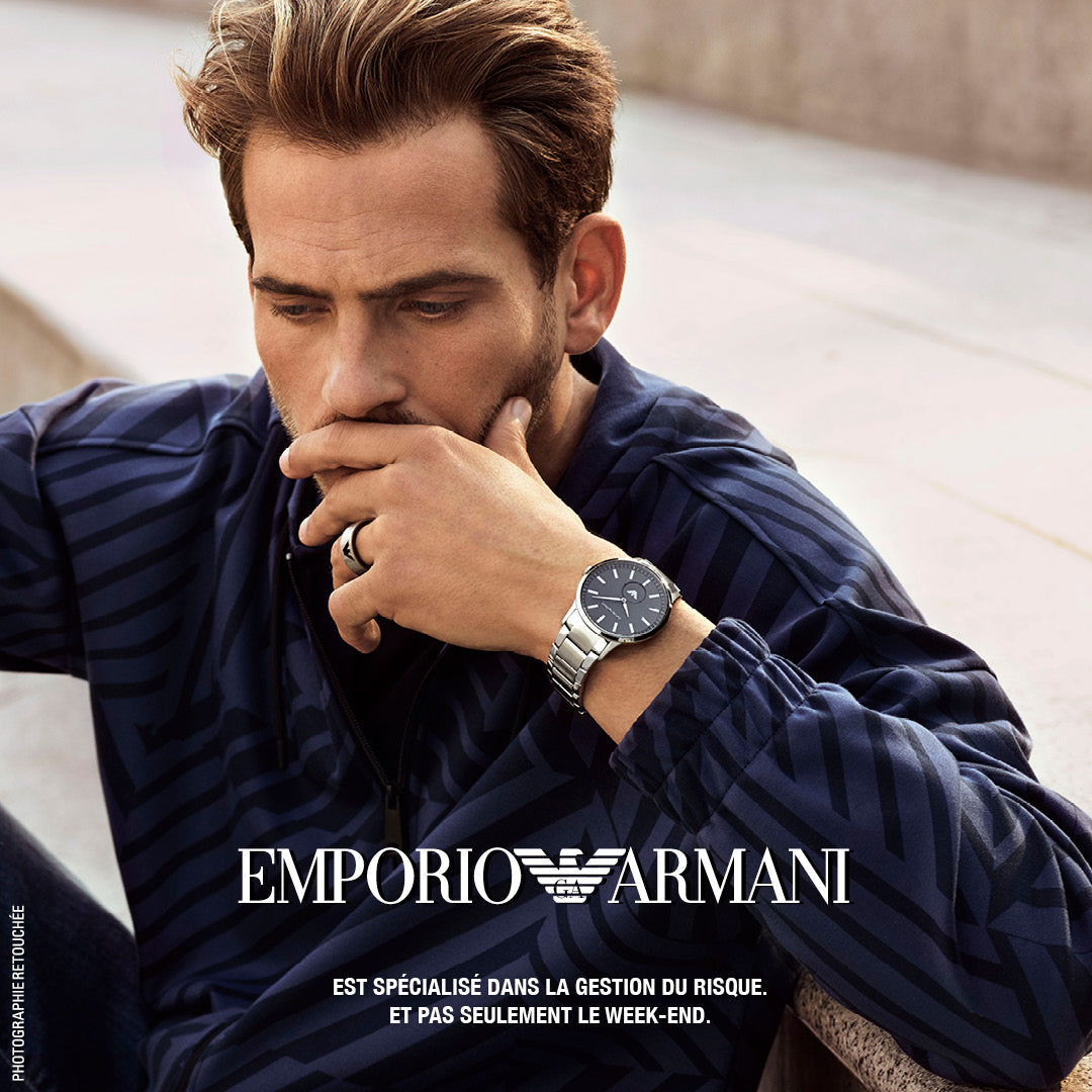  Shop Authentic Emporio Armani Renato Quartz Black Dial Silver Steel Strap  Watch For Men - AR11118 - Luxxuri