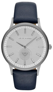  Shop Authentic Emporio Armani Renato White DIal Blue Leather Strap Watch For Men - AR11119 - Luxxuri
