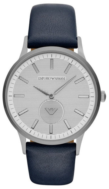  Shop Authentic Emporio Armani Renato White DIal Blue Leather Strap Watch For Men - AR11119 - Luxxuri