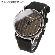  Shop Authentic Emporio Armani Luigi Analog Brown Dial Black Leather Strap Watch For Men - AR11156 - Luxxuri