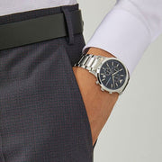  Shop Authentic Emporio Armani Renato Chronograph Blue Dial Silver Steel Strap Watch For Men - AR11164 - Luxxuri