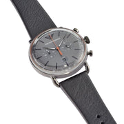  Shop Authentic Emporio Armani Aviator Grey Dial Grey Leather Strap Watch For Men - AR11168 - Luxxuri