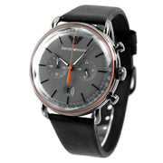  Shop Authentic Emporio Armani Aviator Grey Dial Grey Leather Strap Watch For Men - AR11168 - Luxxuri