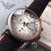  Shop Authentic Emporio Armani Chronograph Quartz Grey Dial Black Leather Strap Watch For Men - AR11174 - Luxxuri