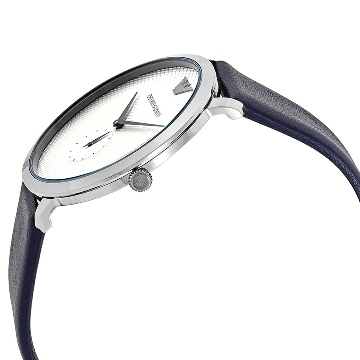  Shop Authentic Emporio Armani Modern Slim Analog Silver Dial Blue Leather Strap Watch For Men - AR11214 - Luxxuri