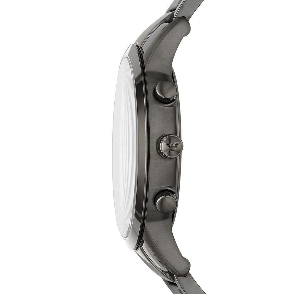  Shop Authentic Emporio Armani Renato Chronograph Blue Dial Grey Steel Strap Watch For Men - A11215 - Luxxuri