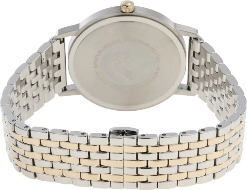  Shop Authentic Emporio Armani Kappa Quartz Black Dial Two Tone Mesh Bracelet Watch For Men - AR11228 - Luxxuri