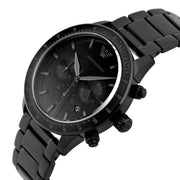  Shop Authentic Emporio Armani Mario Chronograph Black Dial Black Steel Strap Watch For Men - AR11242 - Luxxuri