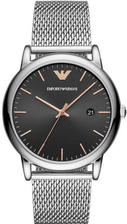  Shop Authentic Emporio Armani Luigi Analog Black Dial Silver Mesh Bracelet Watch For Men - AR11272 - Luxxuri