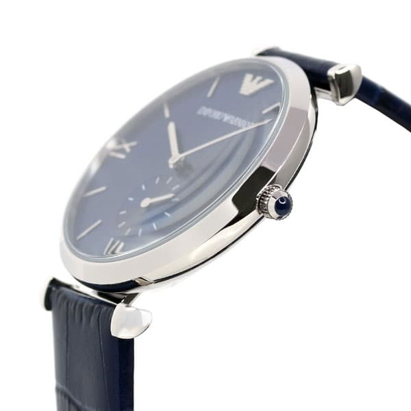  Shop Authentic Emporio Armani Gianni T Bar Quartz Blue Dial Blue Leather Strap Watch For Men - AR11300 - Luxxuri