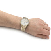  Shop Authentic Emporio Armani Renato Chronograph White Dial Gold Steel Strap Watch For Men - AR11332 - Luxxuri