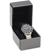  Shop Authentic Emporio Armani Mario Chronograph Blue Dial Two Tone Steel Strap Watch For Men - AR11362 - Luxxuri