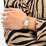  Shop Authentic Emporio Armani Gianni T Bar Quartz Crystals White Dial Rose Gold Steel Strap Watch For Women - AR11406 - Luxxuri