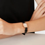  Shop Authentic Emporio Armani Gianni T Bar Quartz White Dial Black Leather Strap Watch For Women - AR11408 - Luxxuri