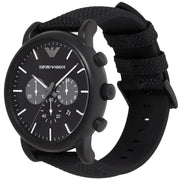  Shop Authentic Emporio Armani Luigi Analog Black Dial Black Leather Strap Watch For Men - AR11450 - Luxxuri
