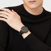  Shop Authentic Emporio Armani Renato Chronograph Black Dial Black Nylon Strap Watch For Men - AR11457 - Luxxuri