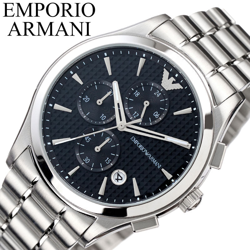  Shop Authentic Emporio Armani Paolo Chronograph Black Dial Silver Steel Strap Watch For Men - AR11602 - Luxxuri