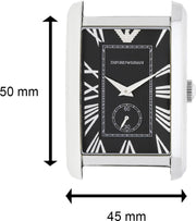  Shop Authentic Emporio Armani Classic Analog Black Dial Silver Steel Strap Watch For Men - AR1608 - Luxxuri