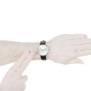  Shop Authentic Emporio Armani Retro Analog Quartz Silver Dial Black Leather Strap Watch For Men - AR1674 - Luxxuri