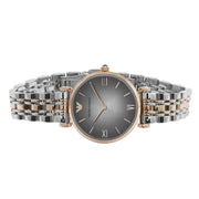  Shop Authentic Emporio Armani Gianni T Bar Grey Dial Two Tone Stainless Steel Watch For Women - AR1725 - Luxxuri