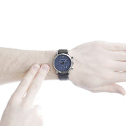  Shop Authentic Emporio Armani Luigi Chronograph Blue Dial Black Leather Strap Watch For Men - AR1736 - Luxxuri