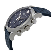  Shop Authentic Emporio Armani Luigi Chronograph Blue Dial Black Leather Strap Watch For Men - AR1736 - Luxxuri