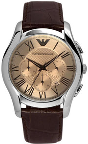 Shop Authentic Emporio Armani Valente Chronograph Brown Dial Brown Leather Strap Watch For Men - AR1785 - Luxxuri