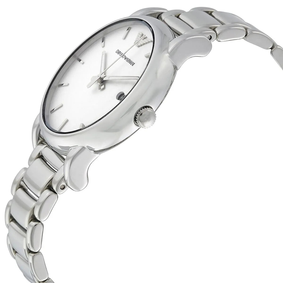  Shop Authentic Emporio Armani Classic Luigi Quartz Silver Dial Silver Steel Strap Watch For Men - AR1854 - Luxxuri