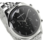  Shop Authentic Emporio Armani Beta Chronograph Black Dial Steel Strap Watch For Men - AR1863 - Luxxuri