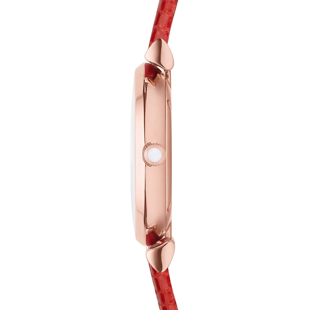  Shop Authentic Emporio Armani Gianni T Bar Silver Dial Red Leather Strap Watch For Women - AR1876 - Luxxuri