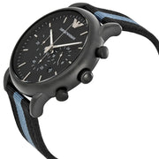  Shop Authentic Emporio Armani Luigi Chronograph Quartz Black Dial Two Tone Nylon Strap Watch For Men - AR1948 - Luxxuri