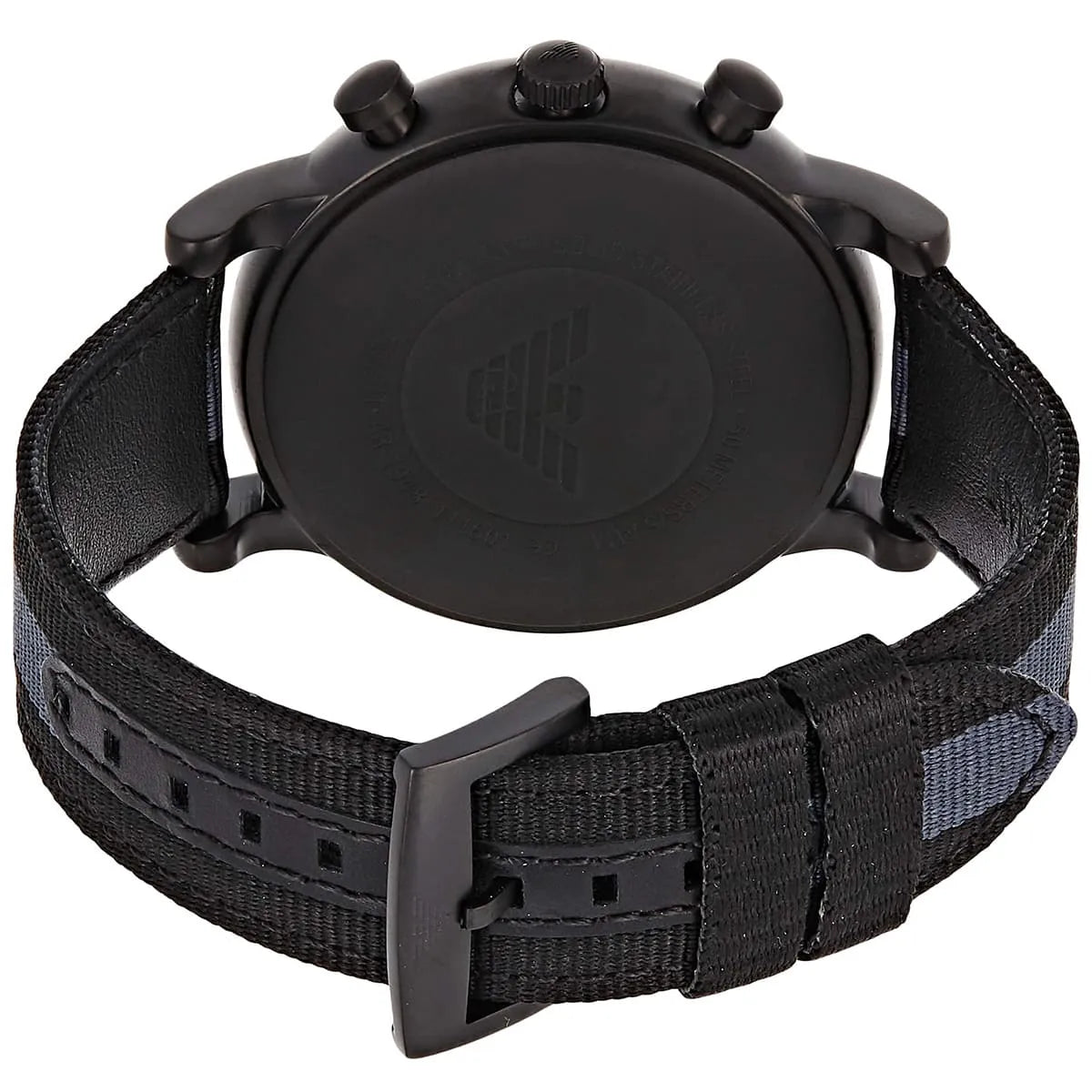  Shop Authentic Emporio Armani Luigi Chronograph Quartz Black Dial Two Tone Nylon Strap Watch For Men - AR1948 - Luxxuri