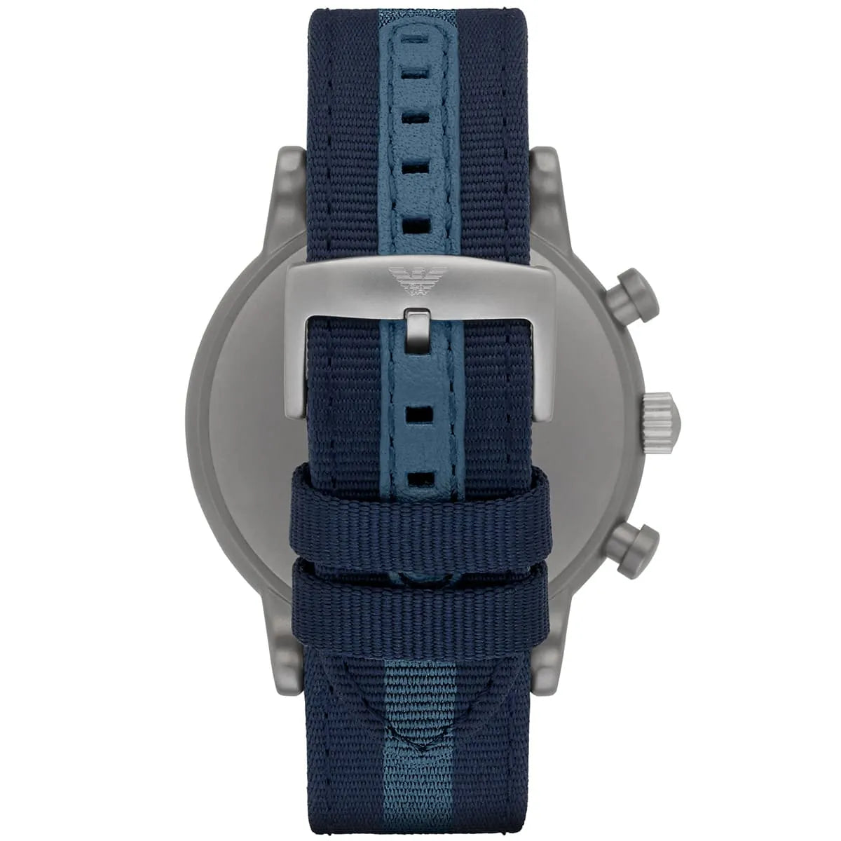  Shop Authentic Emporio Armani Luigi Chronograph Quartz Blue Dial Blue Nylon Strap Watch For Men - AR1949 - Luxxuri