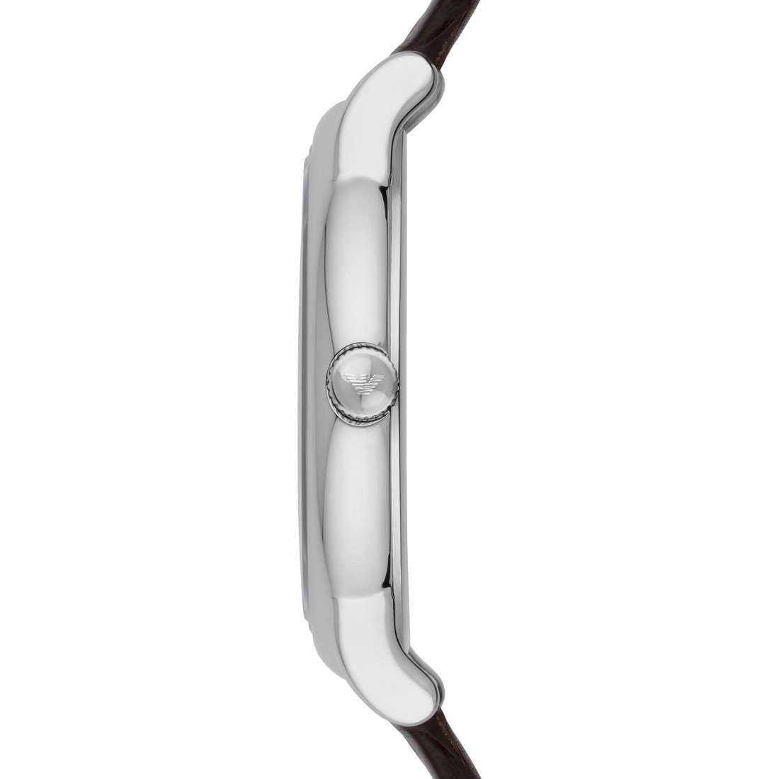 Shop Authentic Emporio Armani Luigi Quartz Gray Dial Brown Leather Strap Watch For Men - AR1996 - Luxxuri