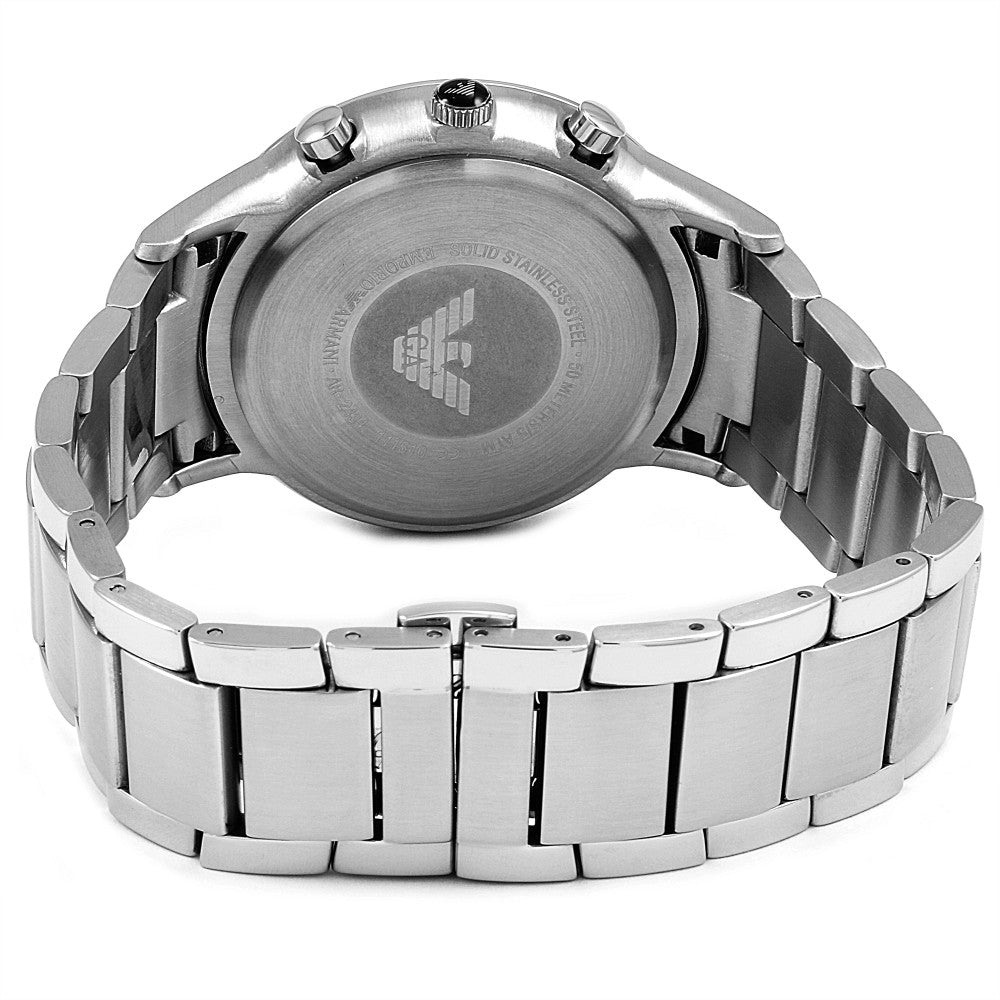  Shop Authentic Emporio Armani Classic Chronograph Black Dial Silver Steel Strap Watch For Men - AR2434 - Luxxuri