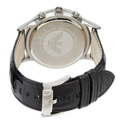  Shop Authentic Emporio Armani Renato Chronograph Black Dial Black Leather Strap Watch For Men - AR2447 - Luxxuri