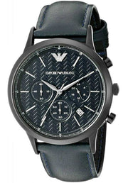  Shop Authentic Emporio Armani Renato Chronograph Quartz Blue Dial Blue Leather Strap Watch For Men - AR2481 - Luxxuri
