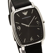  Shop Authentic Emporio Armani Epsilon Quartz Black Dial Black Leather Strap Watch For Men - AR2490 - Luxxuri