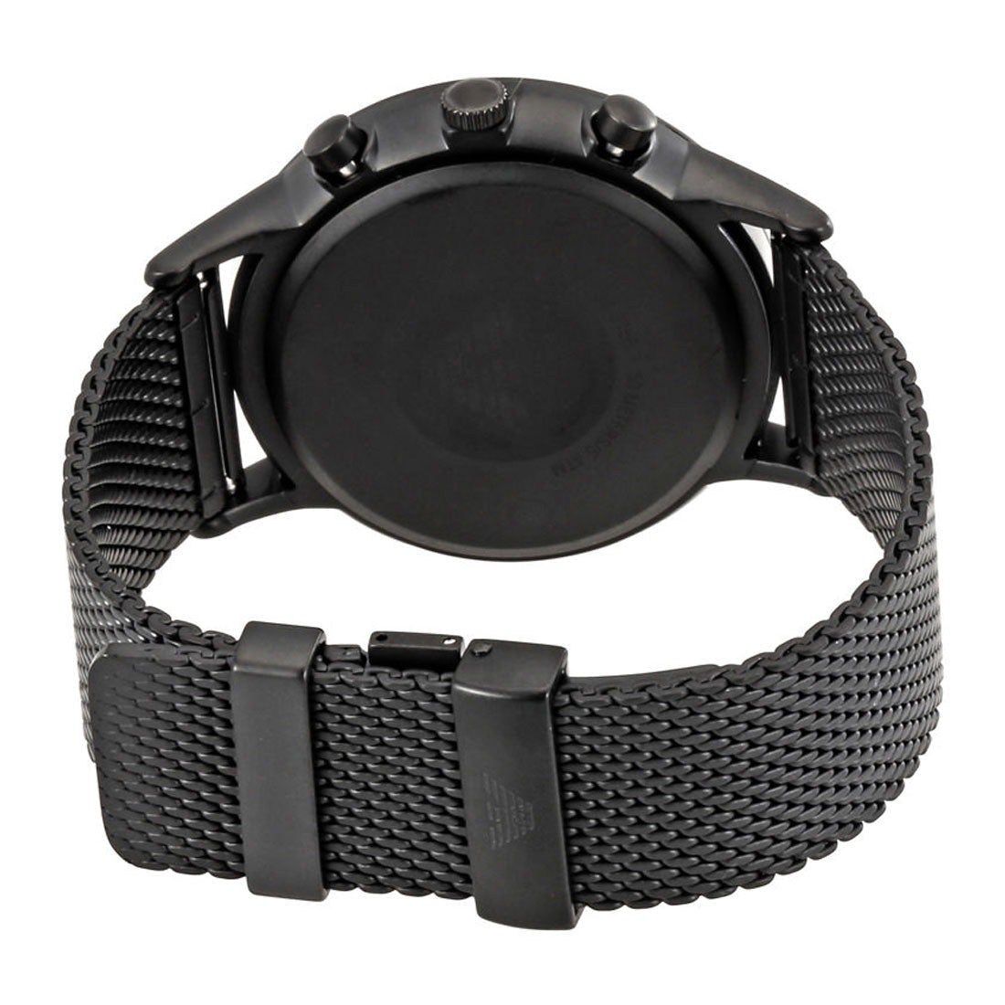  Shop Authentic Emporio Armani Renato Chronograph Black Dial Black Mesh Bracelet Watch For Men - AR2498 - Luxxuri