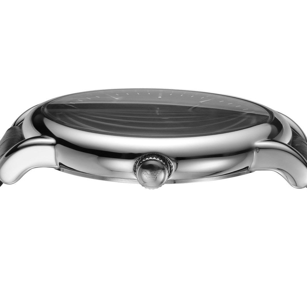 Shop Authentic Emporio Armani Luigi Quartz Black Dial Black Leather Strap Watch For Men - AR2500 - Luxxuri
